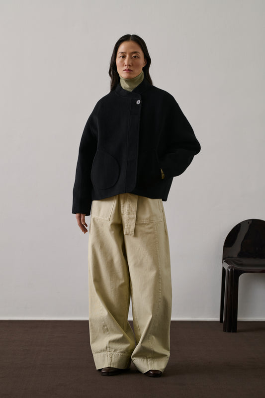 Manteau Windsor - Noir - Laine - Femme