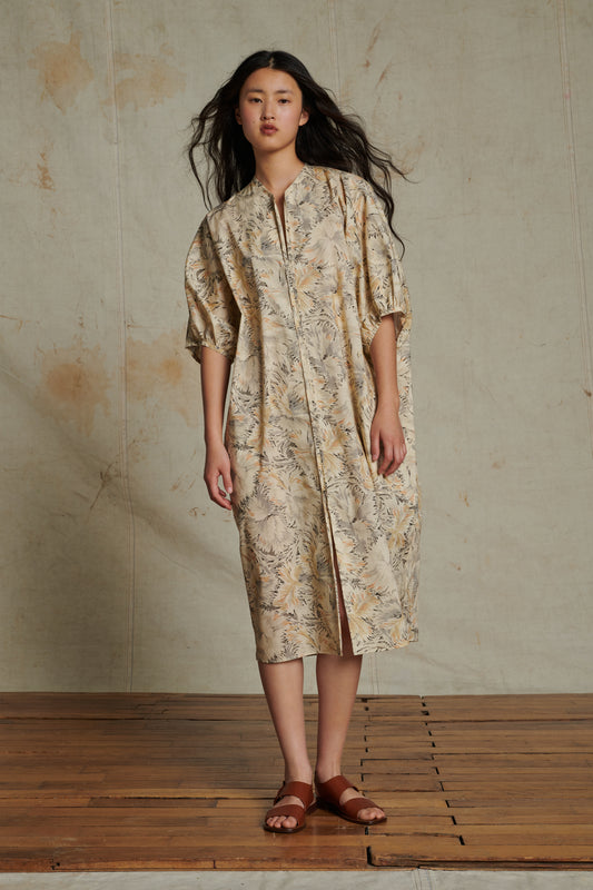 Robe Alger - Beige/Gris - Coton - Femme