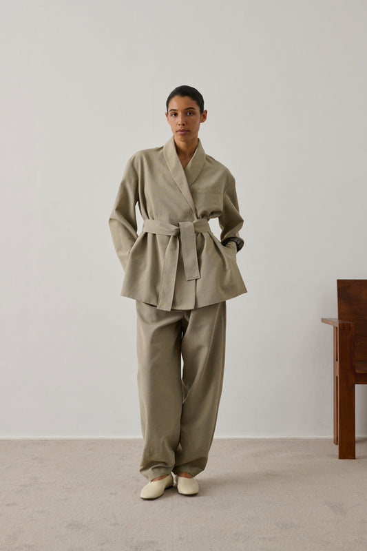 Pull Fargo - Argile - Laine mérinos - Femme