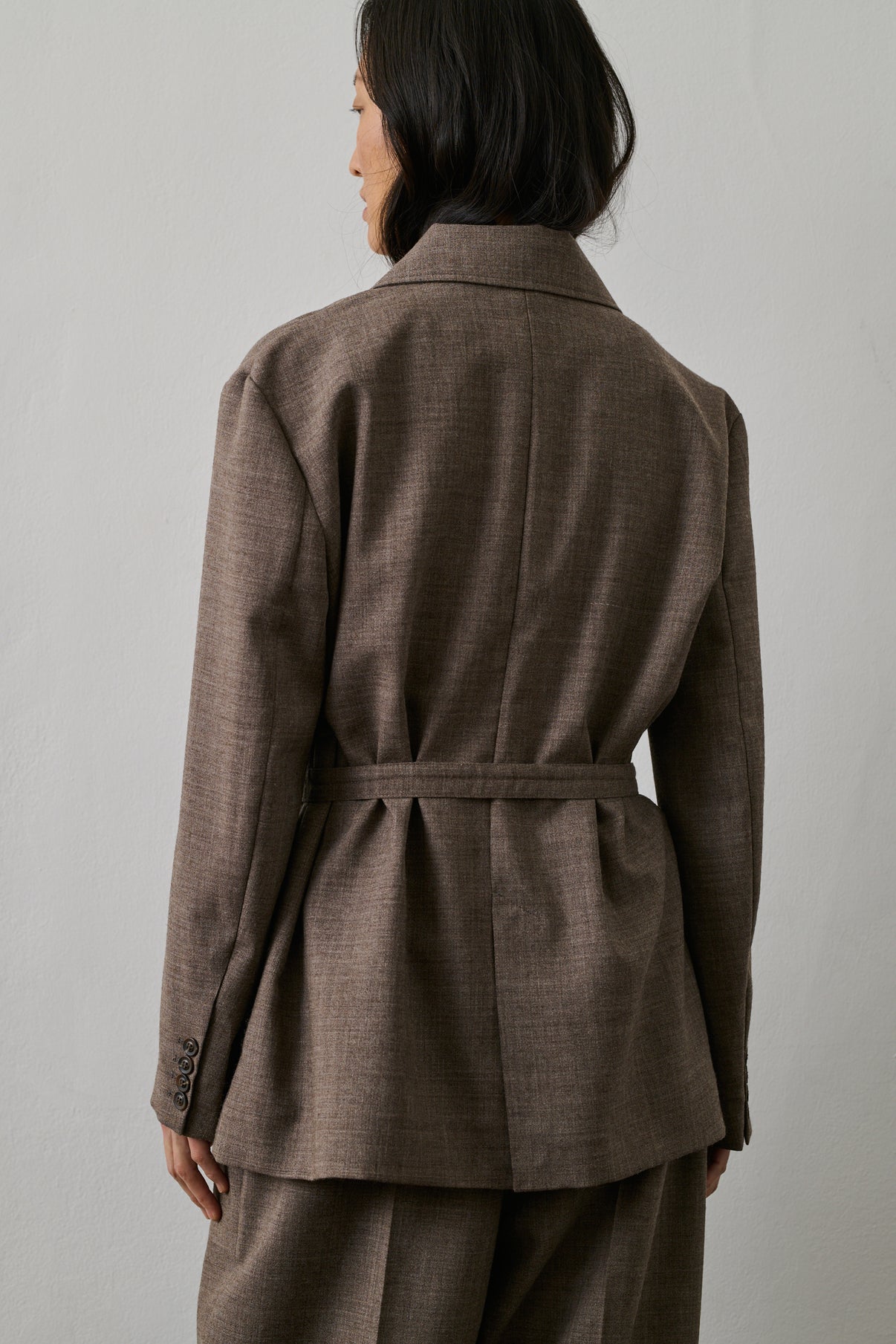 Veste Drew - Marron/Écru - Laine - Femme vue 2