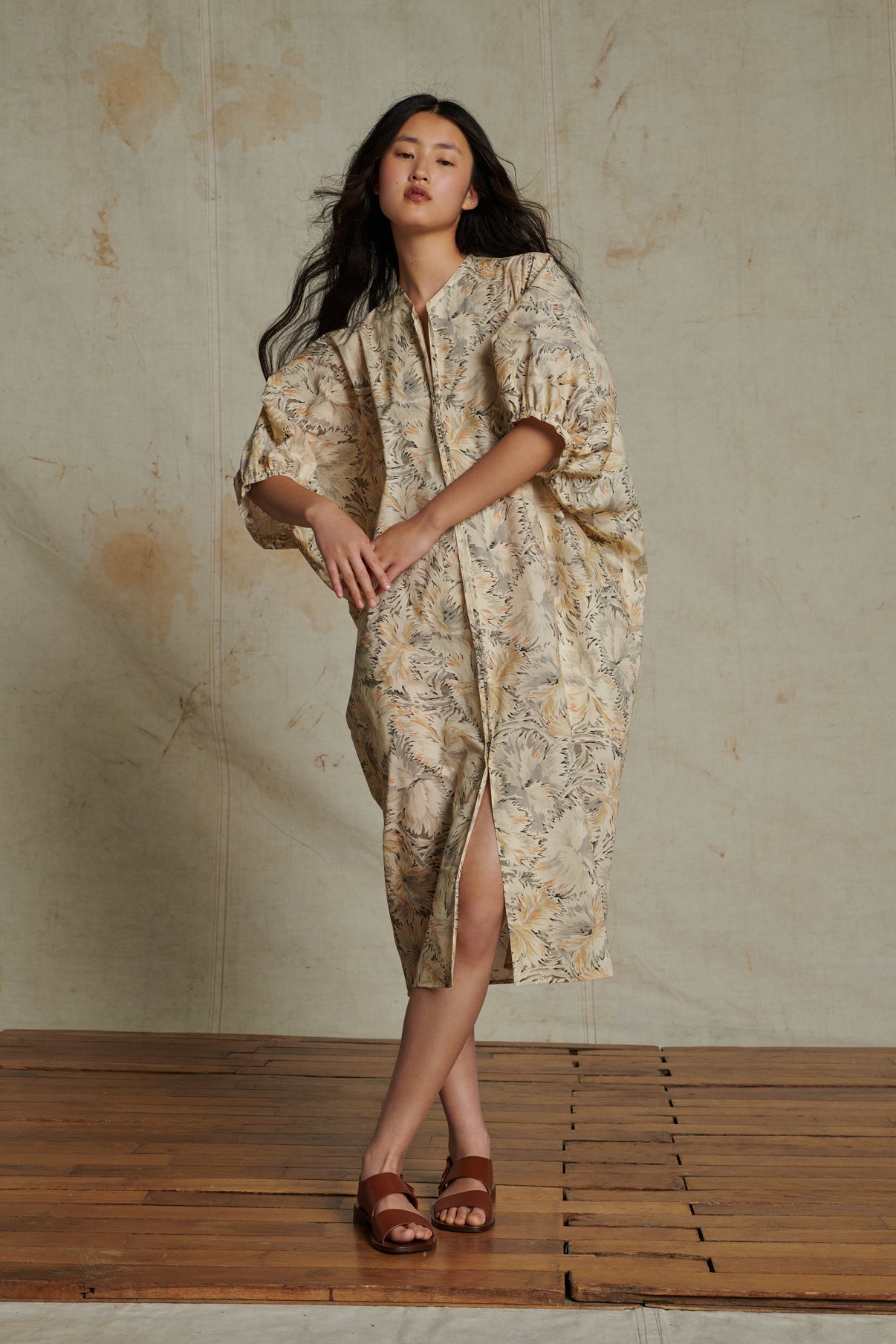 Robe Alger - Beige/Gris - Coton - Femme vue 4