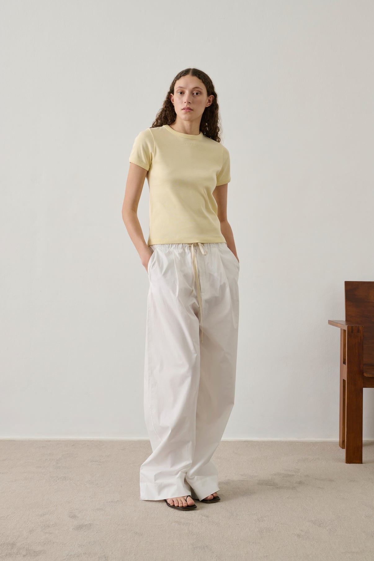 Tee-Shirt Aristide - Jaune Pâle - Coton - Femme vue 1