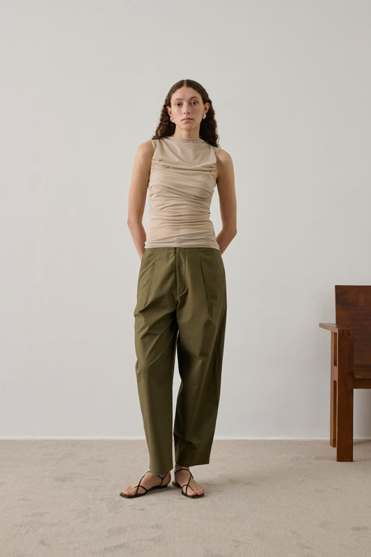 Pantalon Daley - Kaki - Coton - Femme
