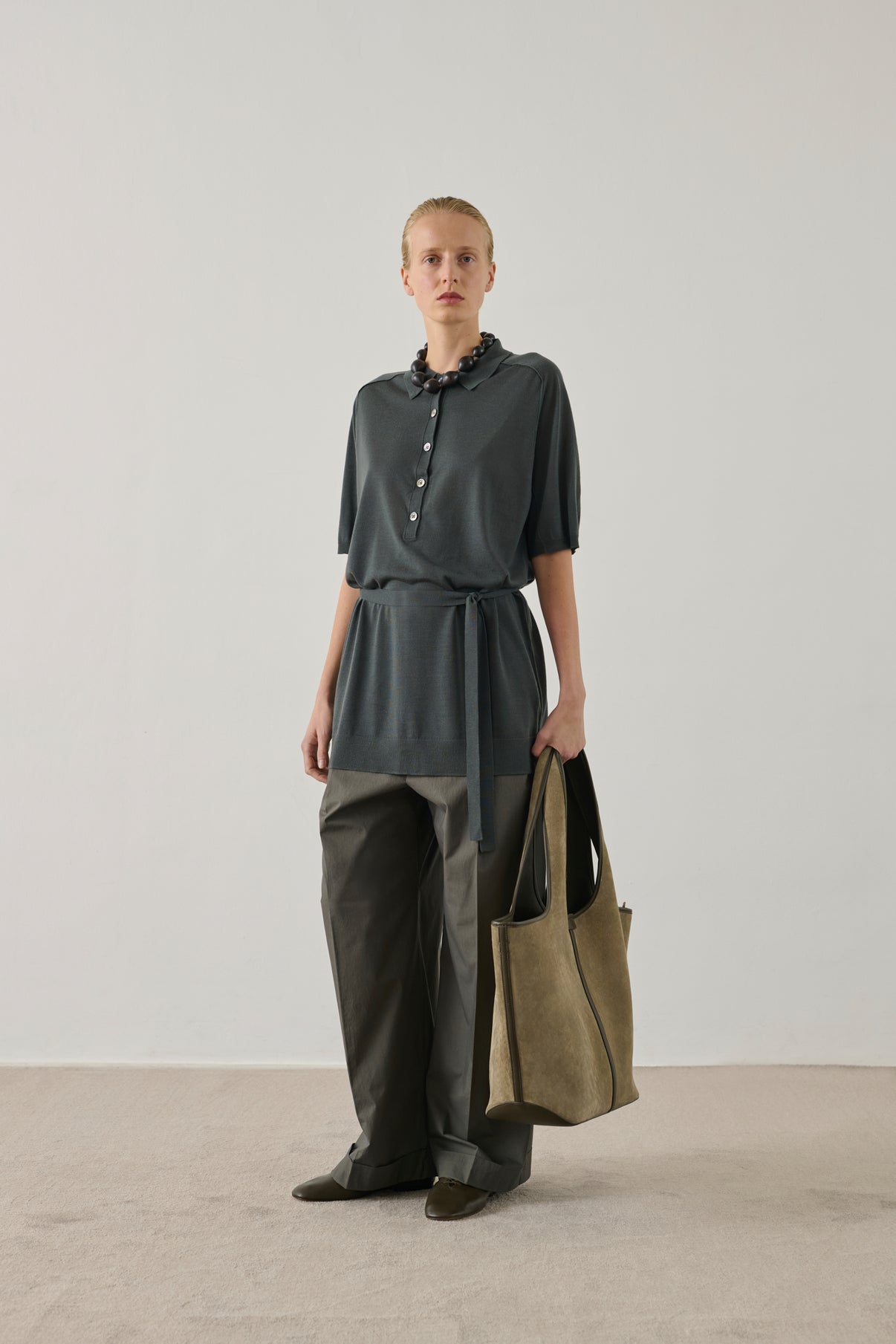 Cabas Douce - Gris - Cuir - Femme vue 2