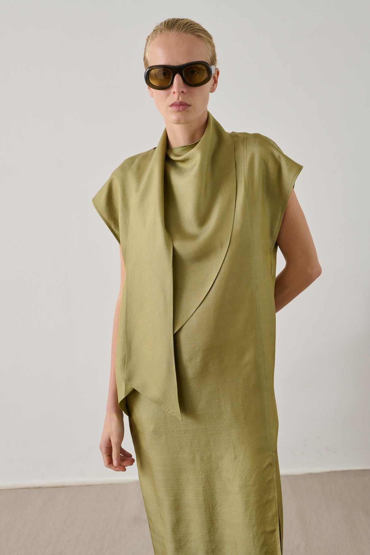 Robe Iberis - Cardamome - Soie - Femme vue 3