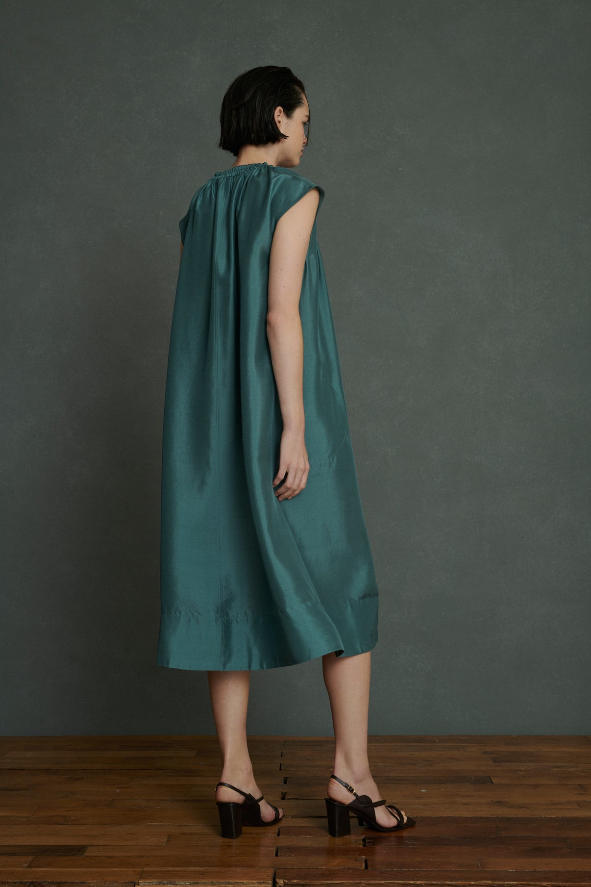 Robe Tamaris - Vert Canard - Soie - Femme vue 3