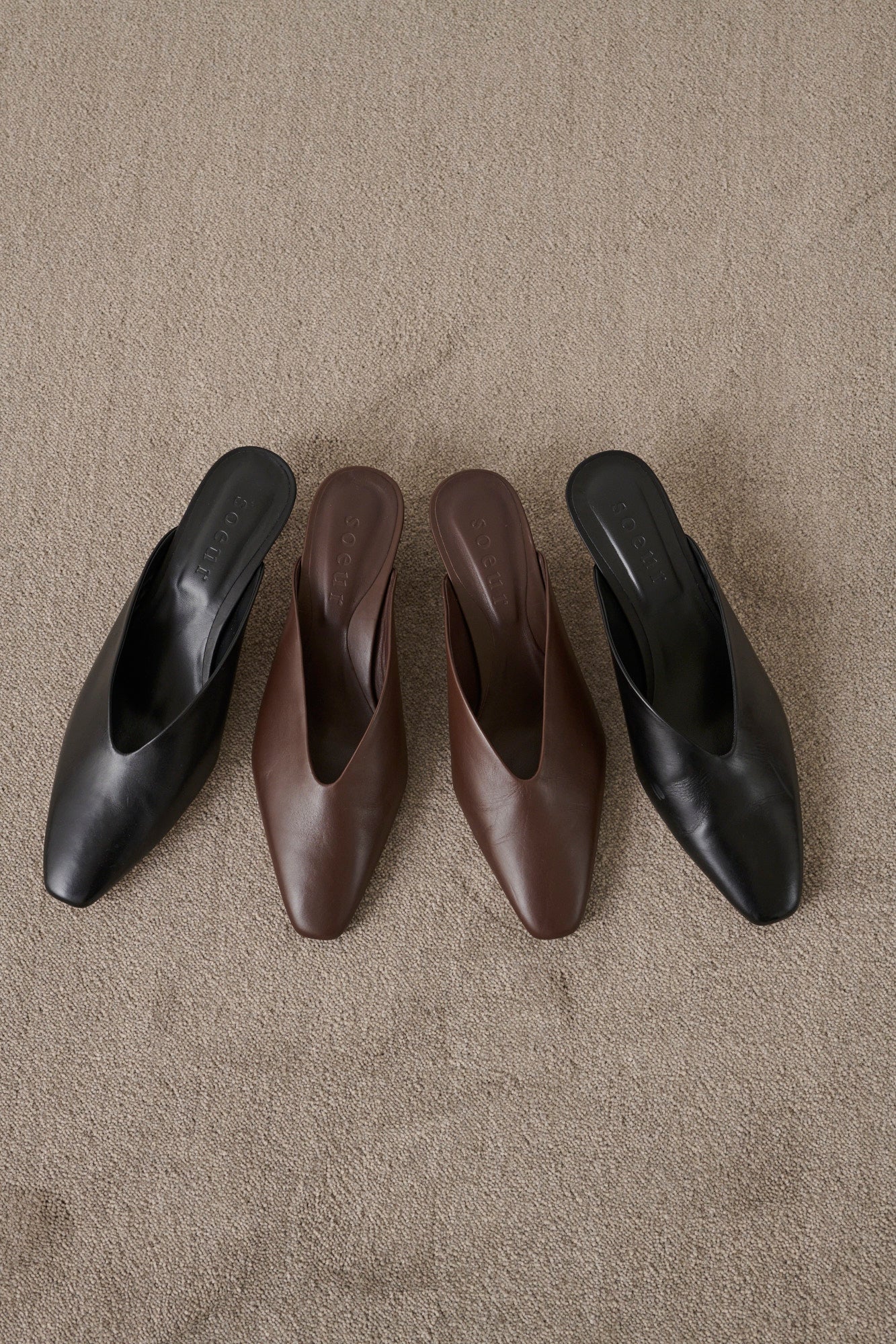 Mules Amalie - Marron - Cuir - Femme