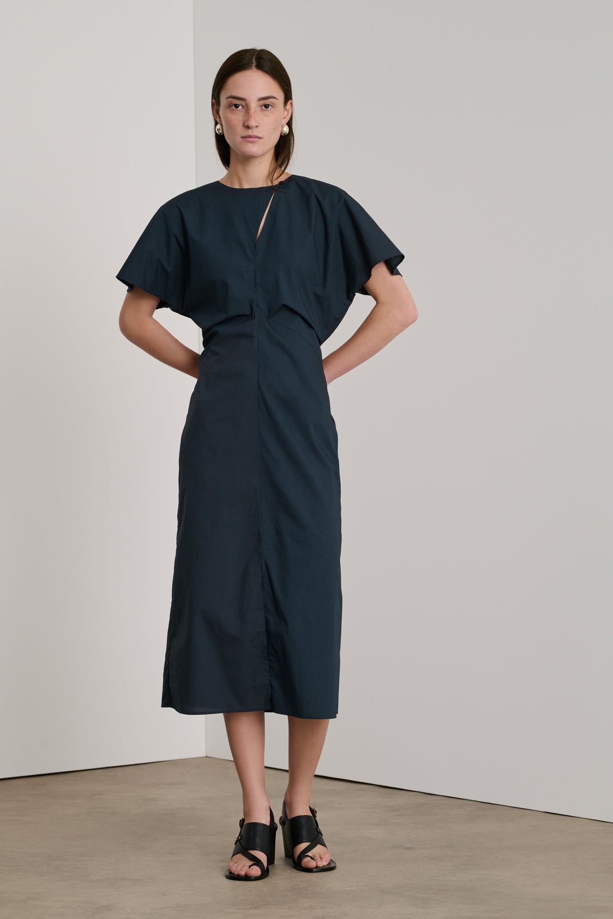 Robe Ella - Bleu Nuit - Coton - Femme vue 1